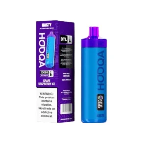 شيشة ناستي 10000 سحبة عنب رازبيري ايس NASTY HOOQA DFR 10000 RECHARGEABLE DISPOSABLE GRAPE RASPBERRY ICE