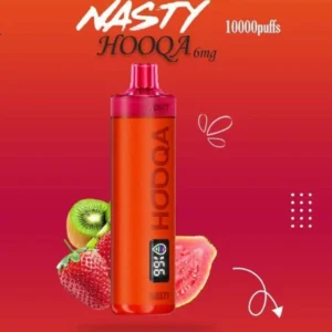 شيشة ناستي 10000 سحبة فراولة جوافة كيوي NASTY HOOQA DFR 10000 RECHARGEABLE DISPOSABLE STRAWBERRY GUAVA KIWI