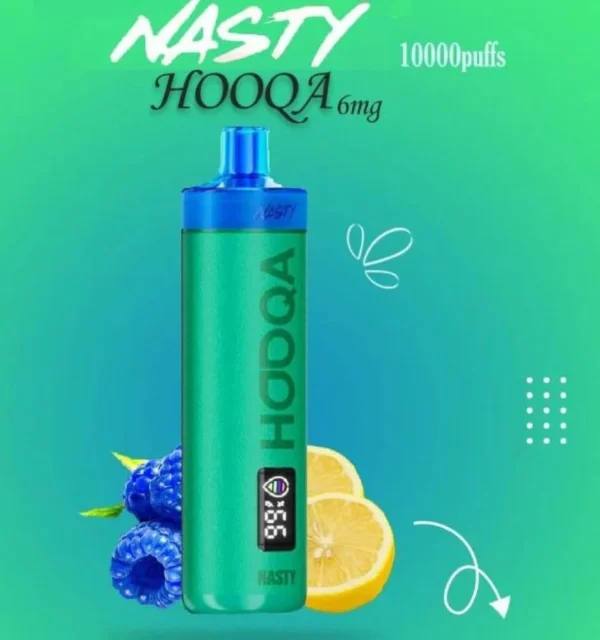 شيشة ناستي 10000 سحبة بلو رازبيري ليمون NASTY HOOQA DFR 10000 BLUE RASPBERRY LEMONDE