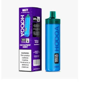 شيشة ناستي 10000 سحبة توت رازبيري ايس NASTY HOOQA DFR 10000 RECHARGEABLE DISPOSABLE BLUE RASPBERRY CHERRY